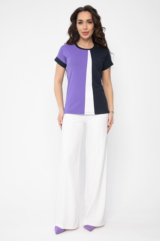 LT Collection Футболка 543021 Б13659-50М Синий/фиолетовый