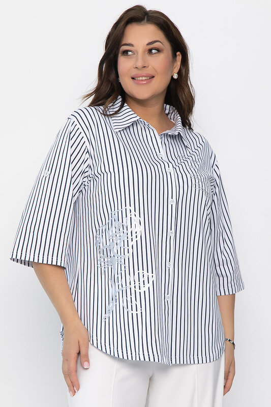 LT Collection Рубашка 543031 Б13811-20М Белый/синий