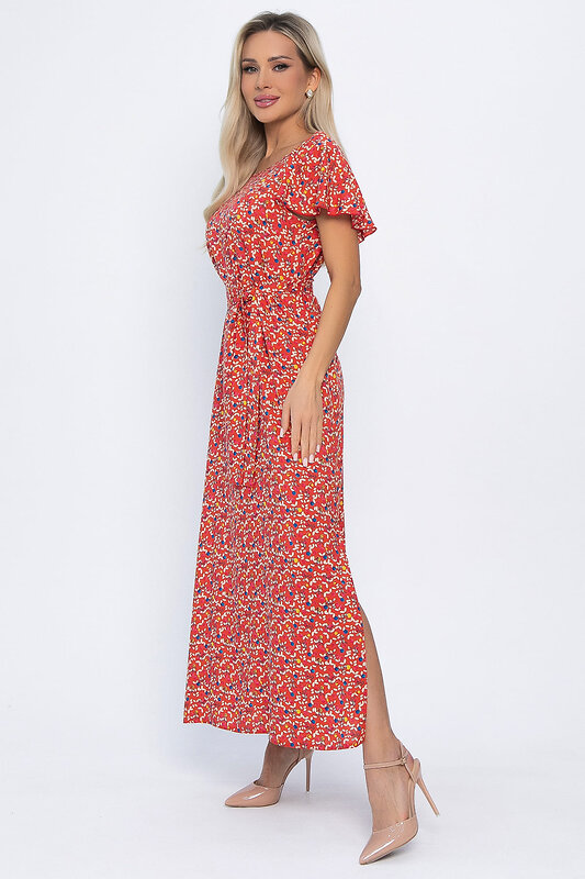 LT Collection Платье 543036 П13829-16М Красно-оранжевый