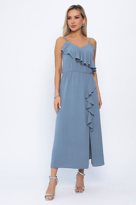 LT Collection Сарафан 543220 П13897-7М серо-голубой