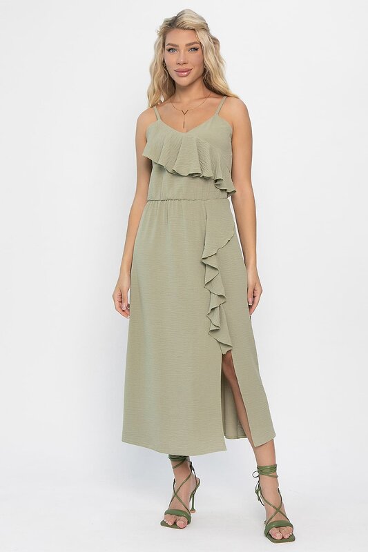 LT Collection Сарафан 543222 П13870-7М оливковый