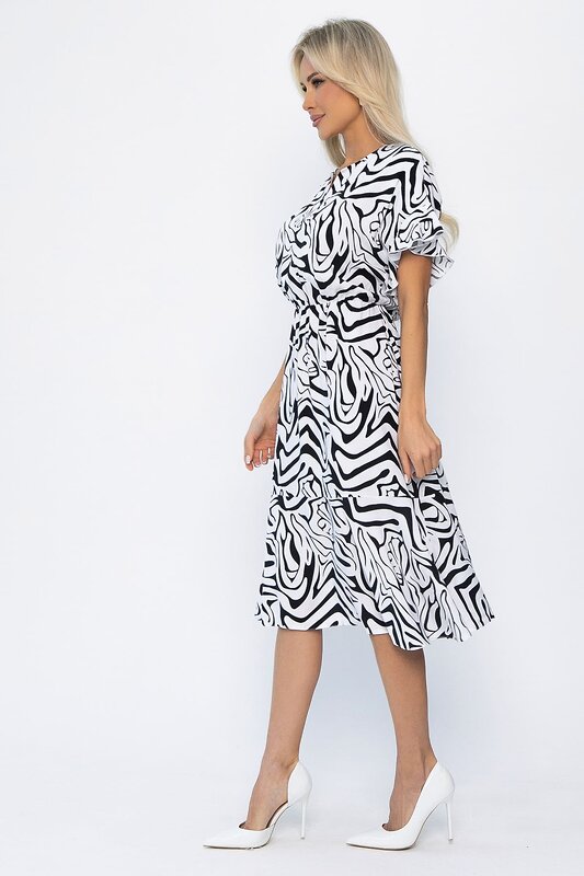 LT Collection Платье 543707 П13871-35М черно-белый