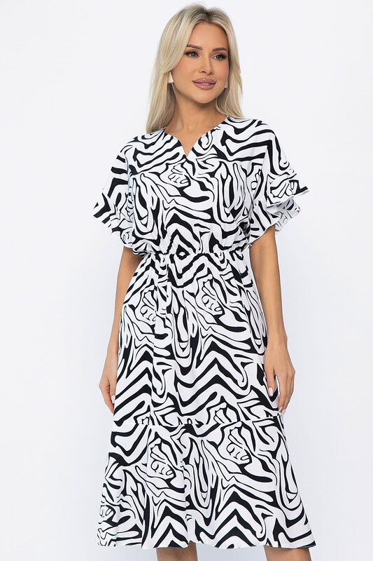 LT Collection Платье 543707 П13871-35М черно-белый