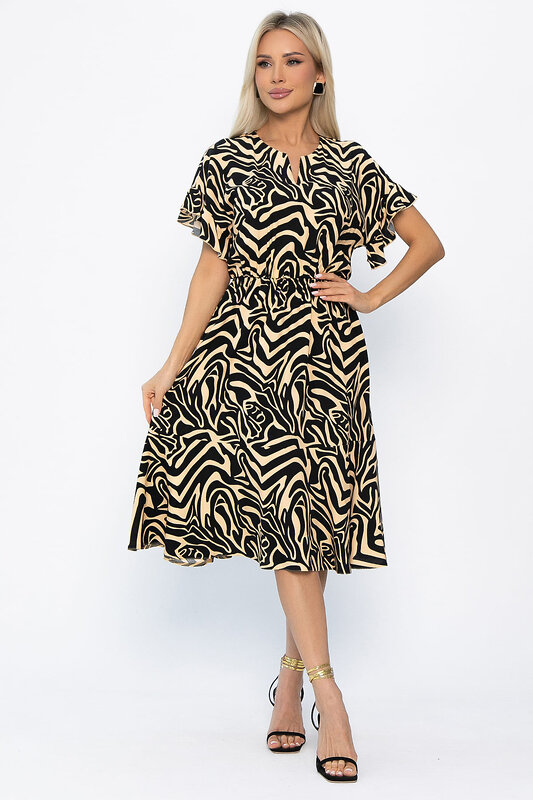LT Collection Платье 543708 П13872-35М черно-бежевый