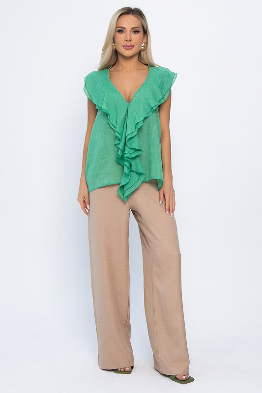 LT Collection Блуза 543709 Б13868-7М зеленый