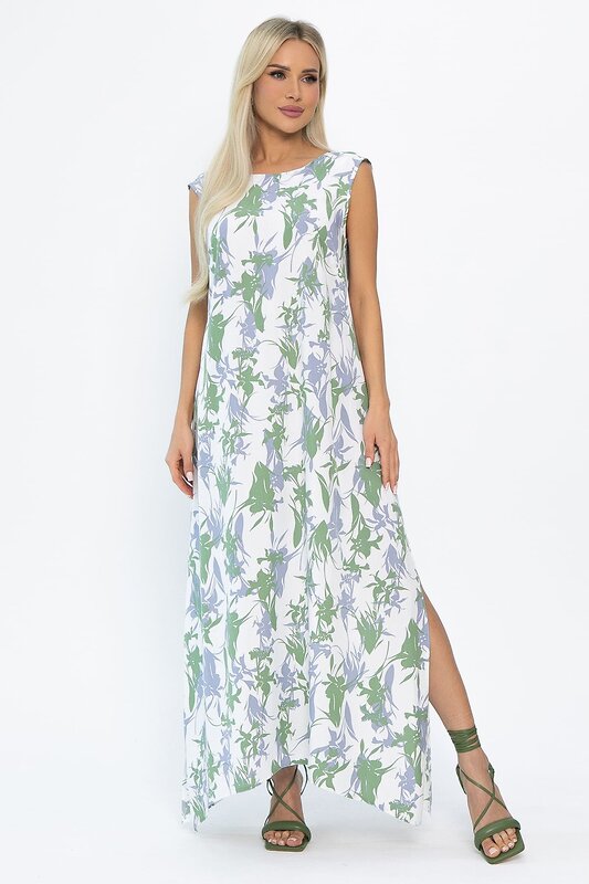 LT Collection Платье 543729 П13922-4М белый/зеленый