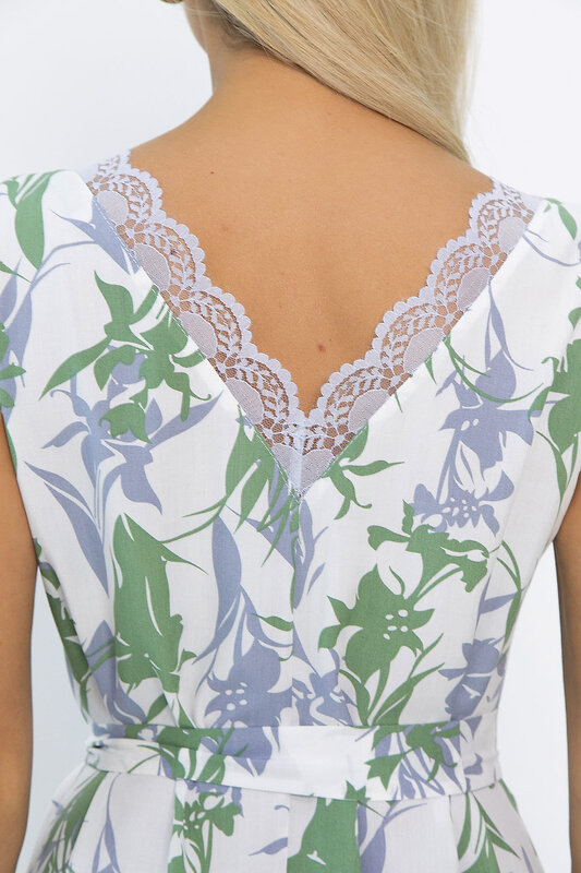 LT Collection Платье 543729 П13922-4М белый/зеленый