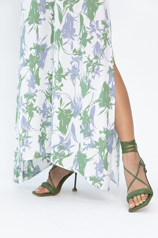 LT Collection Платье 543729 П13922-4М белый/зеленый