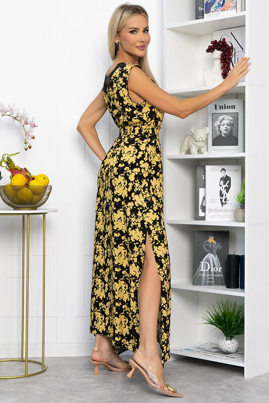 LT Collection Платье 543730 П13924-4М черный/желтый