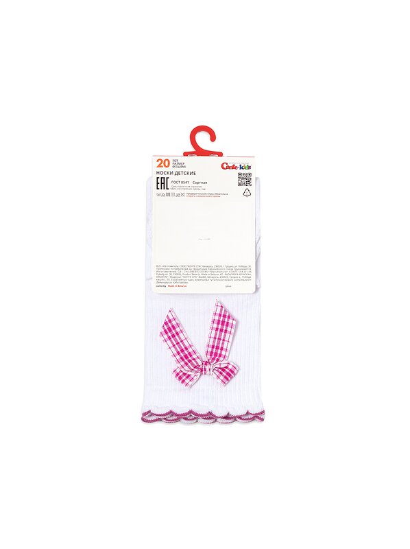 CONTE-KIDS Носки 543757 TIP-TOP (декор, бантики) 24С-179СП белый-розовый
