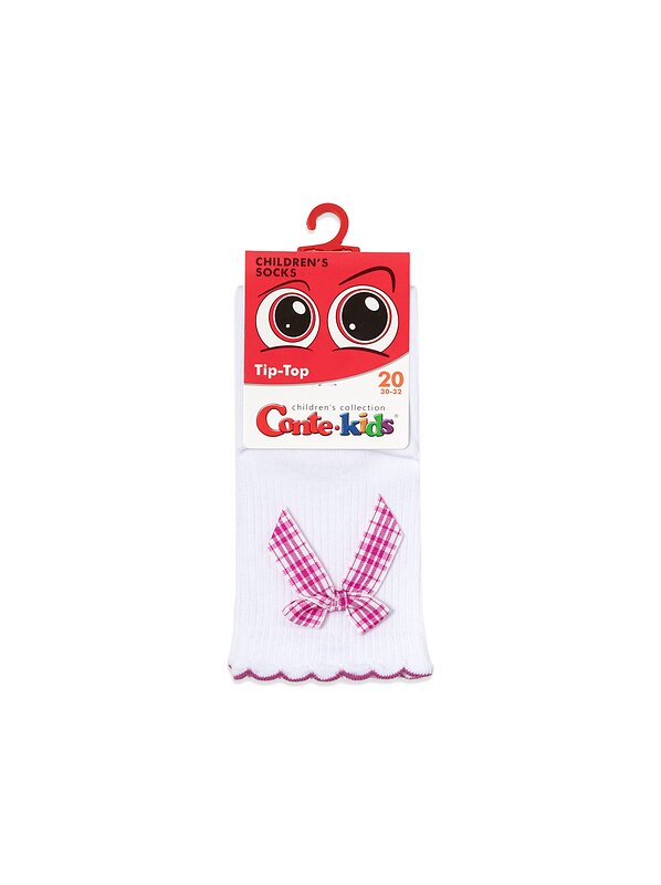 CONTE-KIDS Носки 543757 TIP-TOP (декор, бантики) 24С-179СП белый-розовый