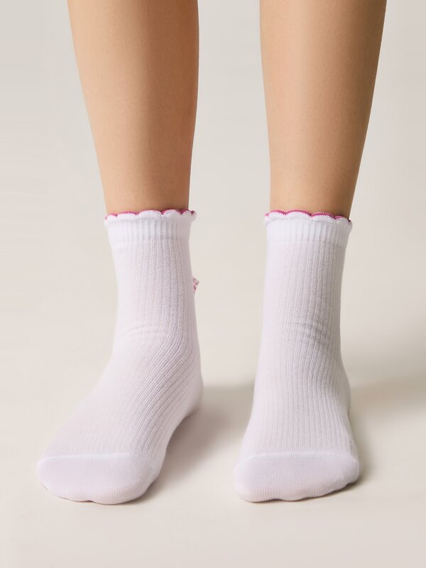 CONTE-KIDS Носки 543757 TIP-TOP (декор, бантики) 24С-179СП белый-розовый