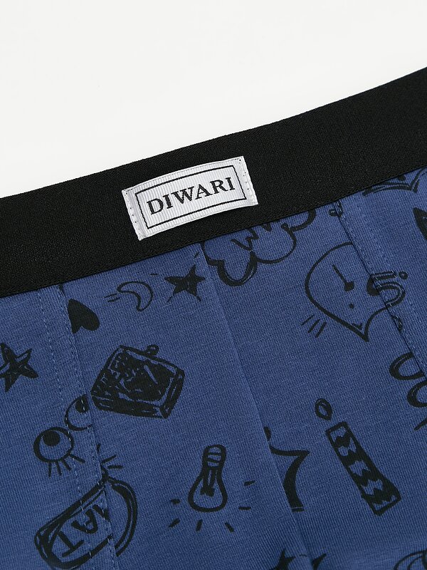 DiWaRi Трусы 543773 BASIC MSH 700 (пакет) dark blue print