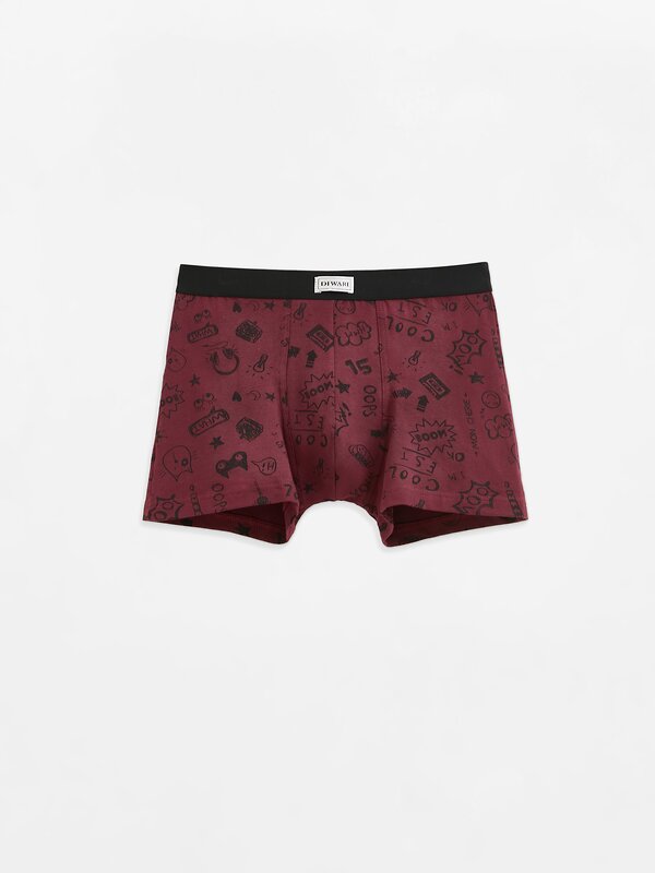 DiWaRi Трусы 543775 BASIC MSH 700 (пакет) dark bordo print
