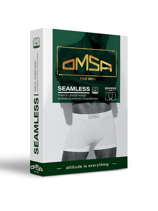 Omsa Трусы 544105 OmU 2221S Боксеры муж. бесшовные, CO Bianco (Белый)