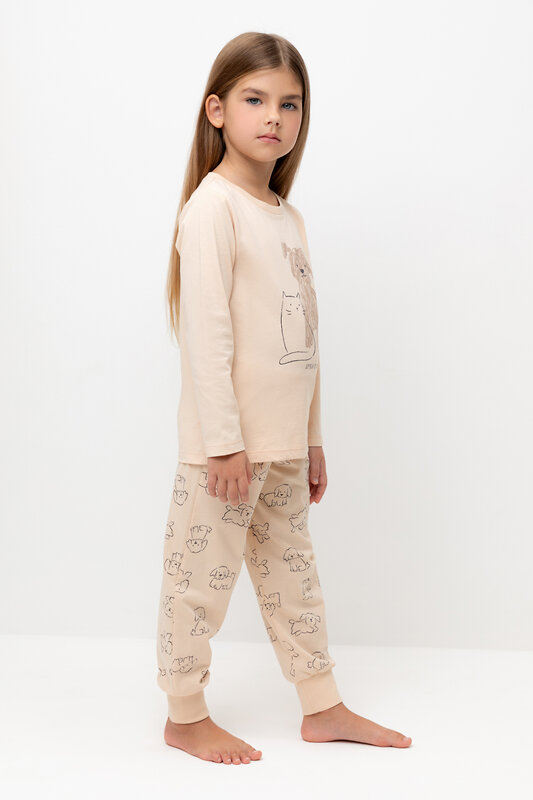 CROCKID Пижама 544755 К 1606 нейтральный бежевый, собачки