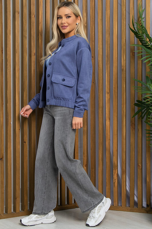 LT Collection Бомбер 544769 Б13358-2М джинсовый (оттенок синего)