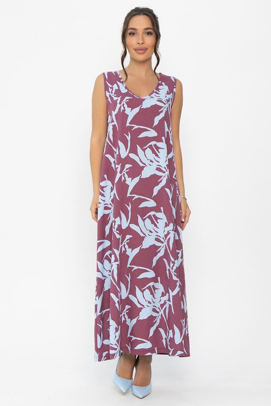 LT Collection Платье 544800 П13914-25М бордово-голубой
