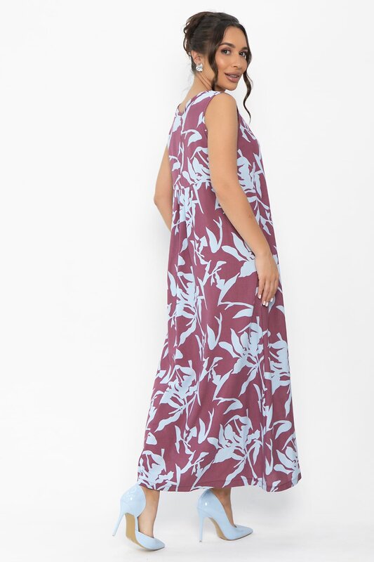 LT Collection Платье 544800 П13914-25М бордово-голубой