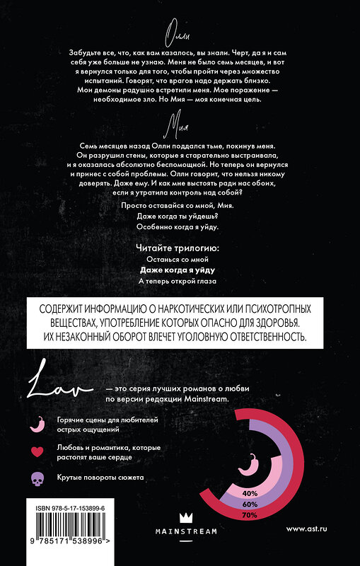АСТ Николь Фиорина "Даже когда я уйду" 545191 978-5-17-153899-6