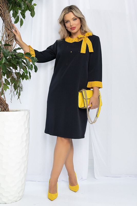 LT Collection Платье 545348 П13233-24М черный/желтый
