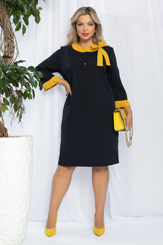 LT Collection Платье 545348 П13233-24М черный/желтый