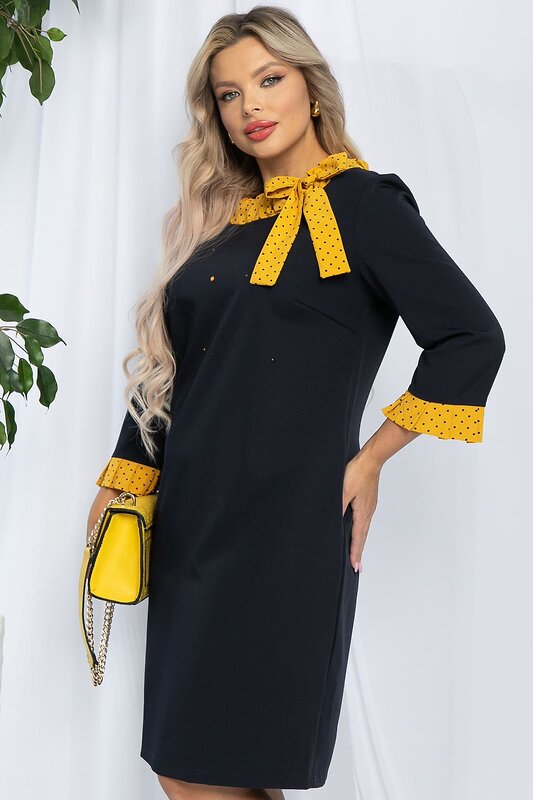 LT Collection Платье 545348 П13233-24М черный/желтый
