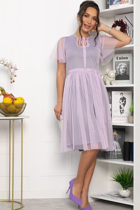 LT Collection Платье 545359 П13825-39М розовый/серый