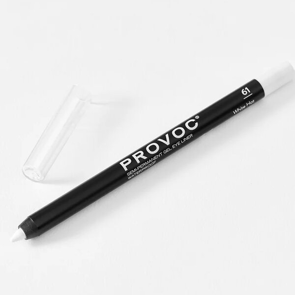 Provoc Гелевый карандаш-подводка для глаз водостойкий / Semi Permanent Gel Eye Liner №61 White Hot, белый матовый 545851 7840