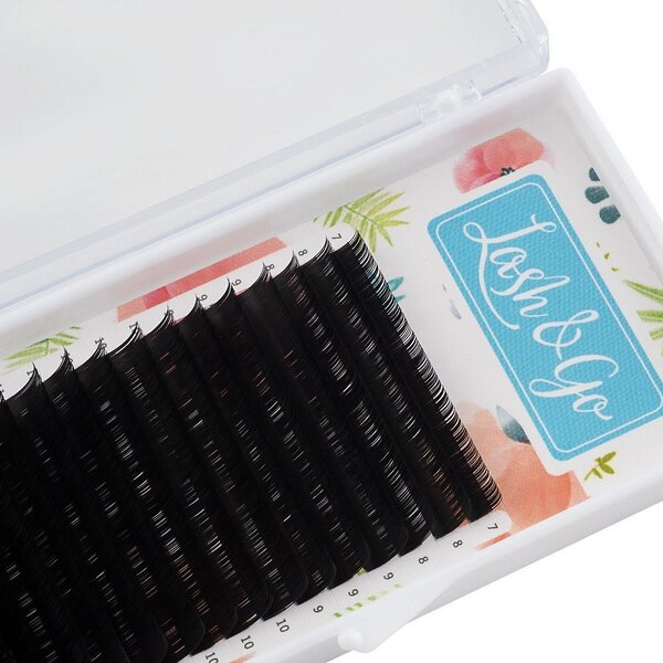 Lash&Go Ресницы на ленте 16 линий 10 мм, D, 0,07 мм, черный 545977 12611