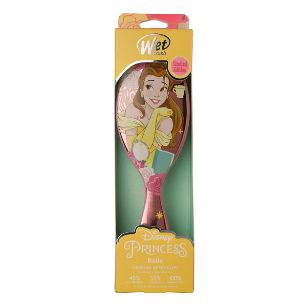 Wet Brush Расчёска для спутанных волос принцесса Белль / Disney Princess Wholehearted Bell BWRDISITWHHBE, светло-розовый 545992 15959