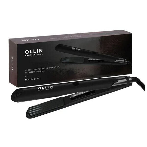 Ollin Профессиональные щипцы-гофре для волос OL-9111, мелкий шаг, 38W 546014 23391