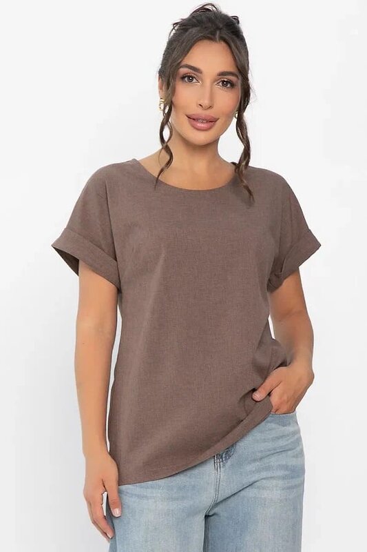 LT Collection Блуза 546021 Б13909-19М коричневый