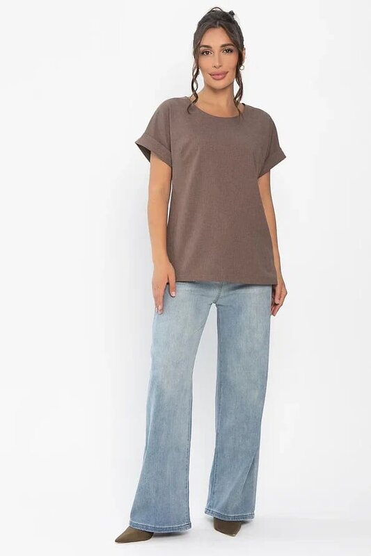 LT Collection Блуза 546021 Б13909-19М коричневый