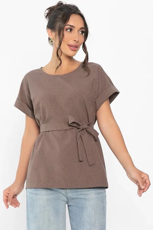 LT Collection Блуза 546021 Б13909-19М коричневый