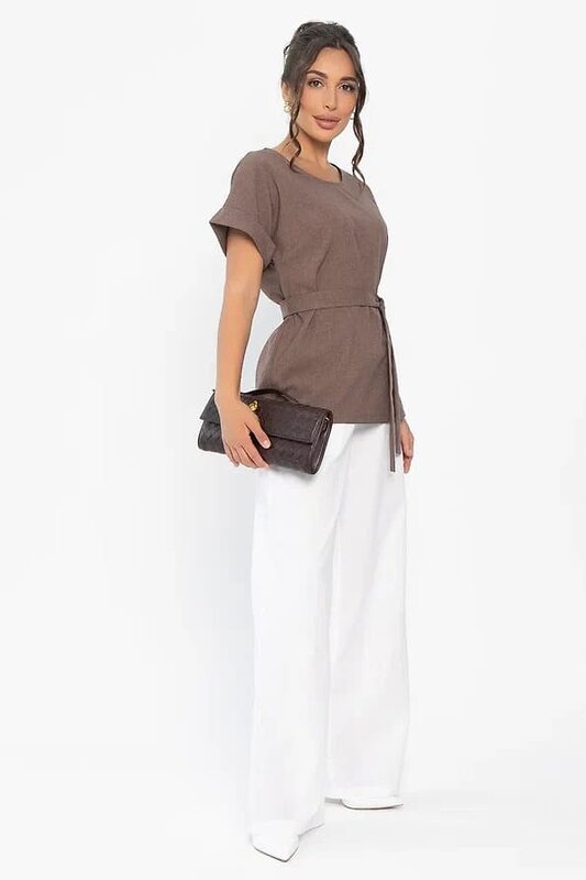 LT Collection Блуза 546021 Б13909-19М коричневый