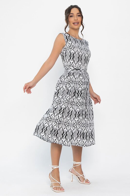 LT Collection Платье 546032 П13958-10М черно-белый