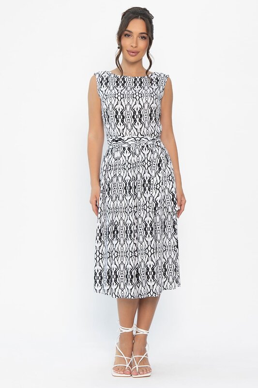 LT Collection Платье 546032 П13958-10М черно-белый