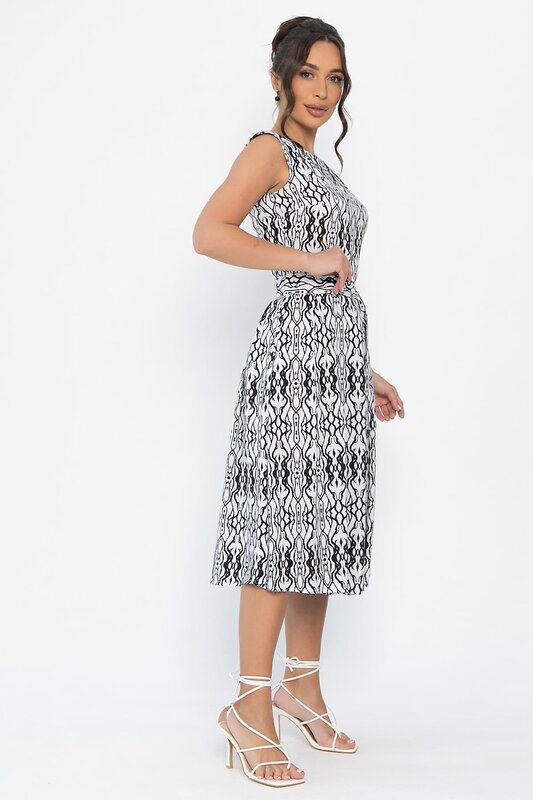 LT Collection Платье 546032 П13958-10М черно-белый