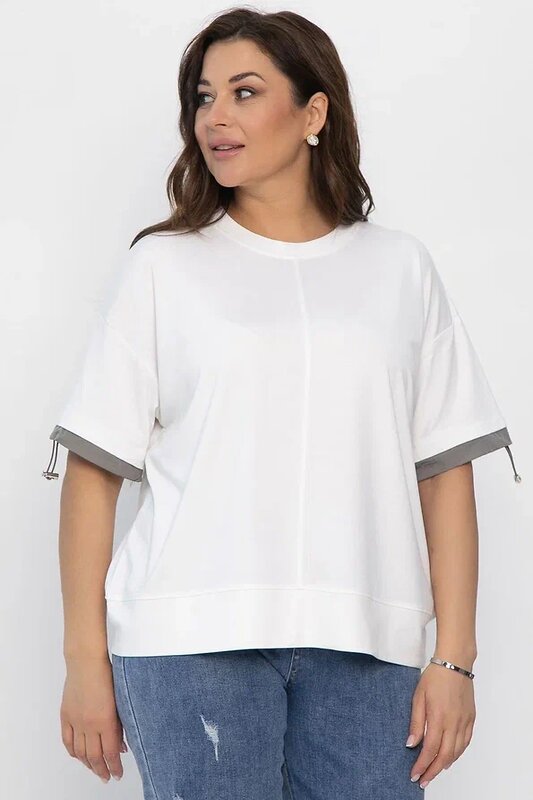 LT Collection Блуза 546034 Б13940-1М белый