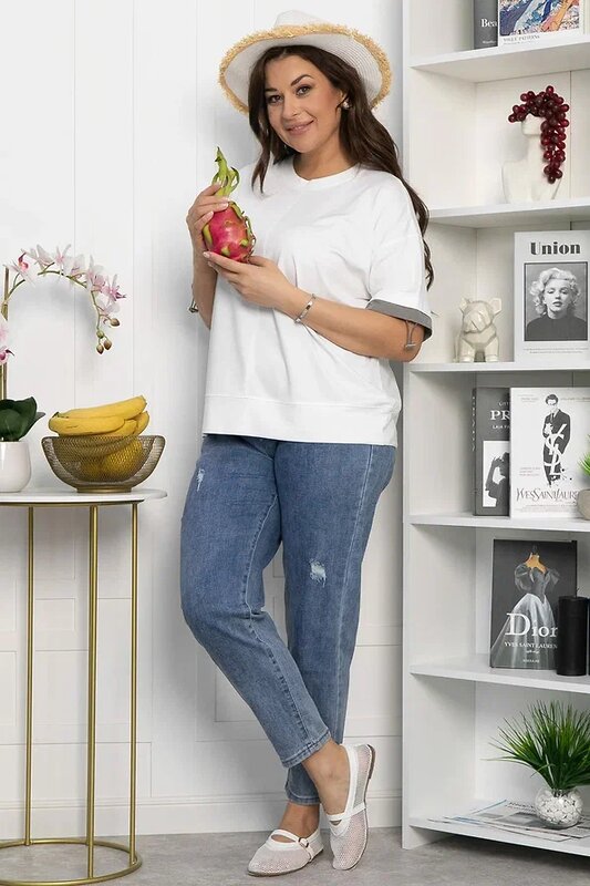 LT Collection Блуза 546034 Б13940-1М белый