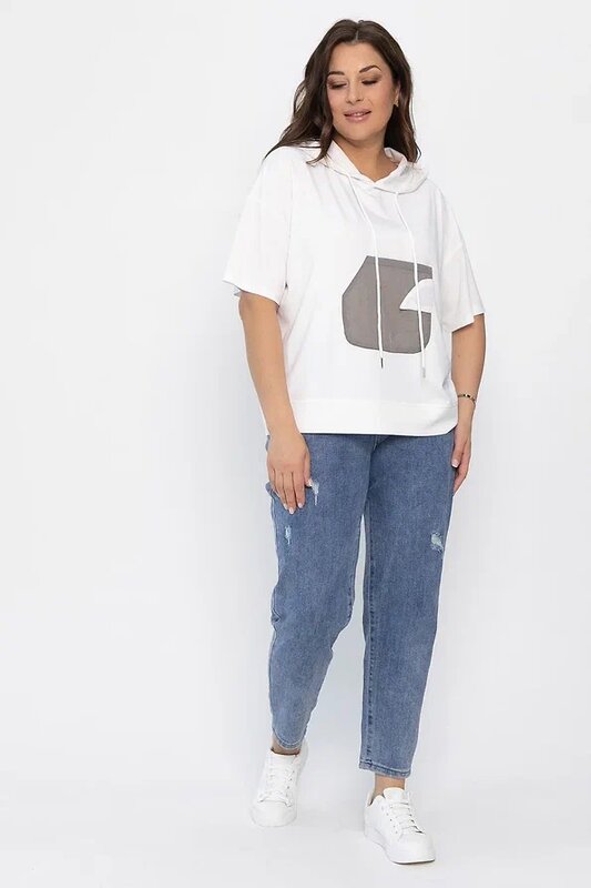 LT Collection Блуза 546037 Б13939-1М белый