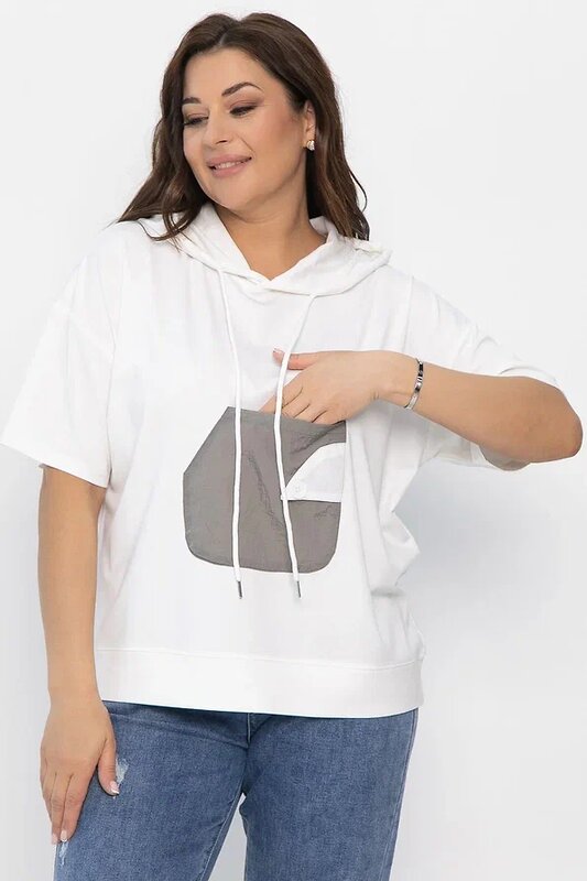 LT Collection Блуза 546037 Б13939-1М белый
