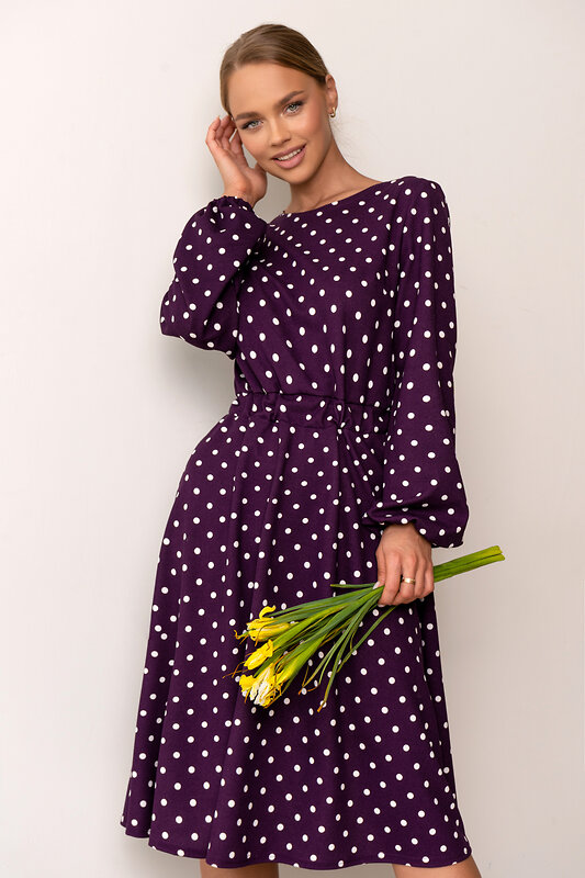 Open-style Платье 546216 5265 фиолетовый/белый