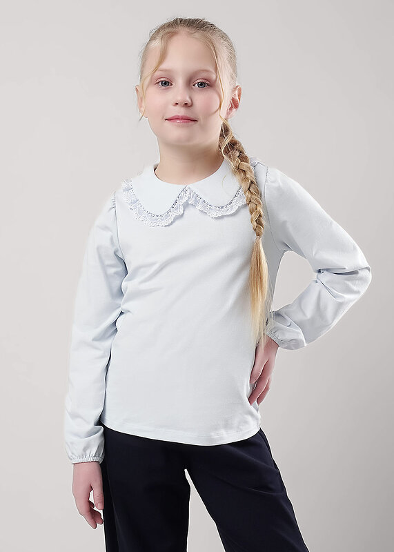 CLEVER Джемпер 546310 757091г школа св.голубой