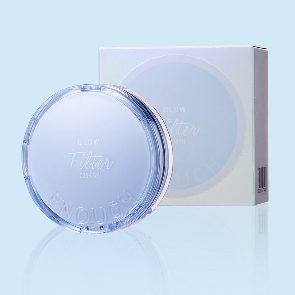 Enough Тональный кушон для лица с эффектом сияющего фильтра №21 / Glow Filter Cushion SPF 50+ PA++++, бежевый, 12 г + запаска 12 г 546366 24538