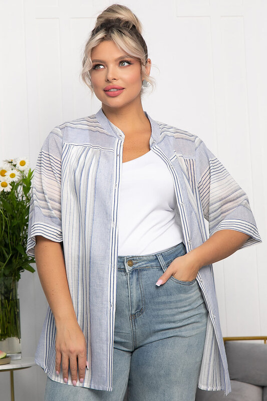 LT Collection Блуза 546399 Б13876-24М голубой