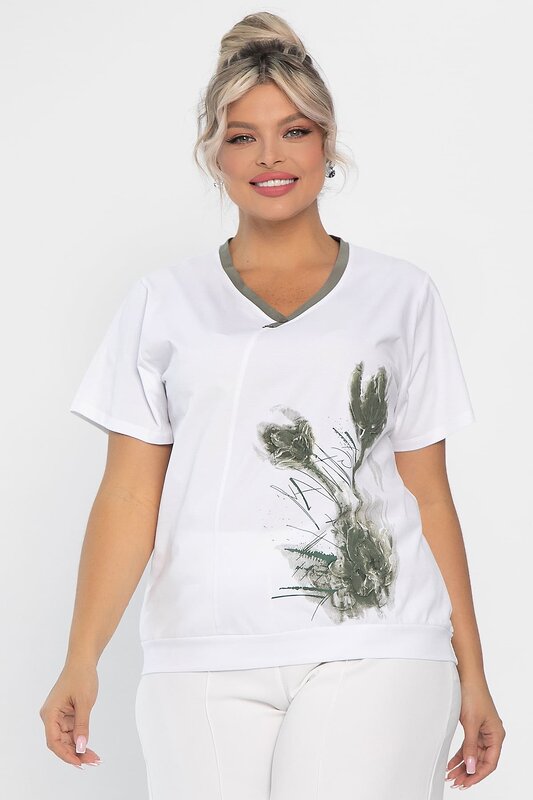 LT Collection Блуза 546419 Б13976-20М белый