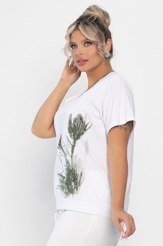 LT Collection Блуза 546419 Б13976-20М белый