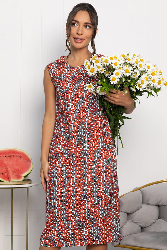 LT Collection Платье 546420 П13979-25М терракотовый